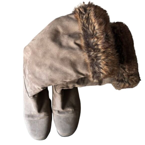 Natural Soul By Naturalizer Woman's Faux Fur Suede Knee High FABIANO Boots 8.5 M - Picture 7 of 9